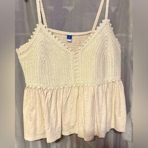 Old Navy Cream Crochet Women's Camisole